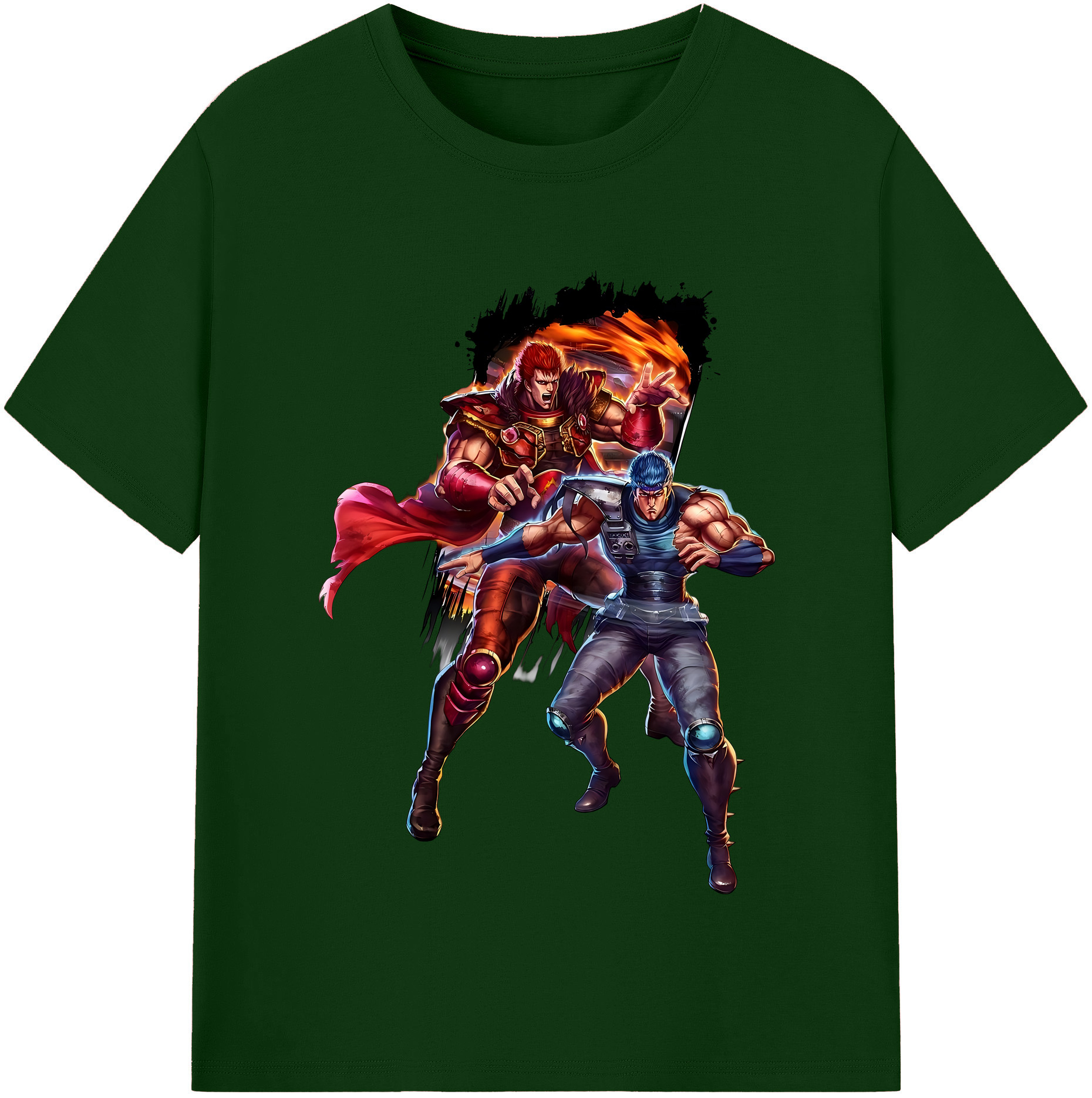 （画像用） 北斗の拳 Fist of the North Star 綿100％半袖Tシャツ（フロントプリント）